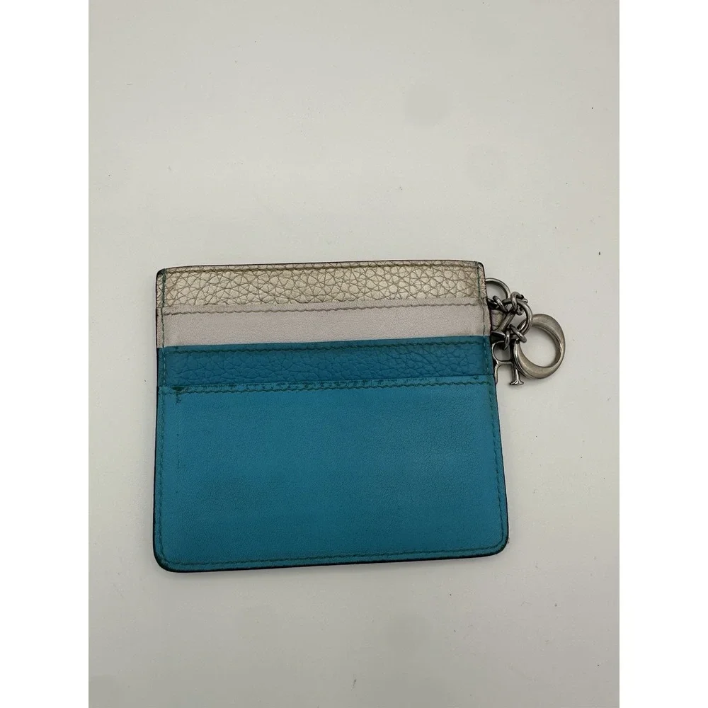 Dior Multicolor Card Holder Blue White Silver Designer Wallet‎